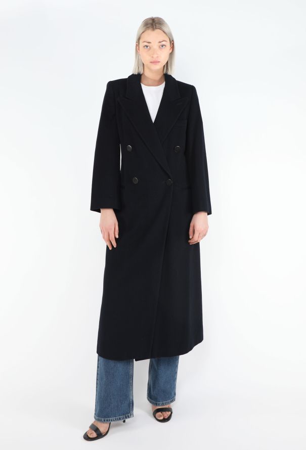 Giorgio Armani '90s Felted Cashmere Coat - 4