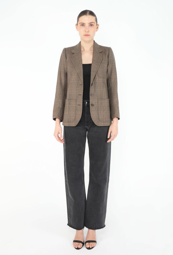 Saint Laurent '70s Tailored Check Blazer - 3