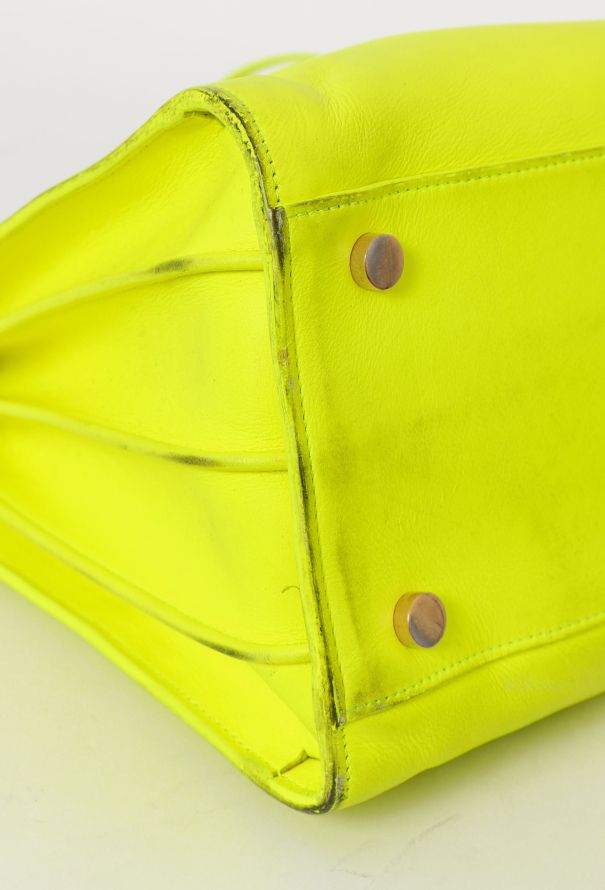 Saint Laurent Neon Yellow Small Sac de Jour - 9