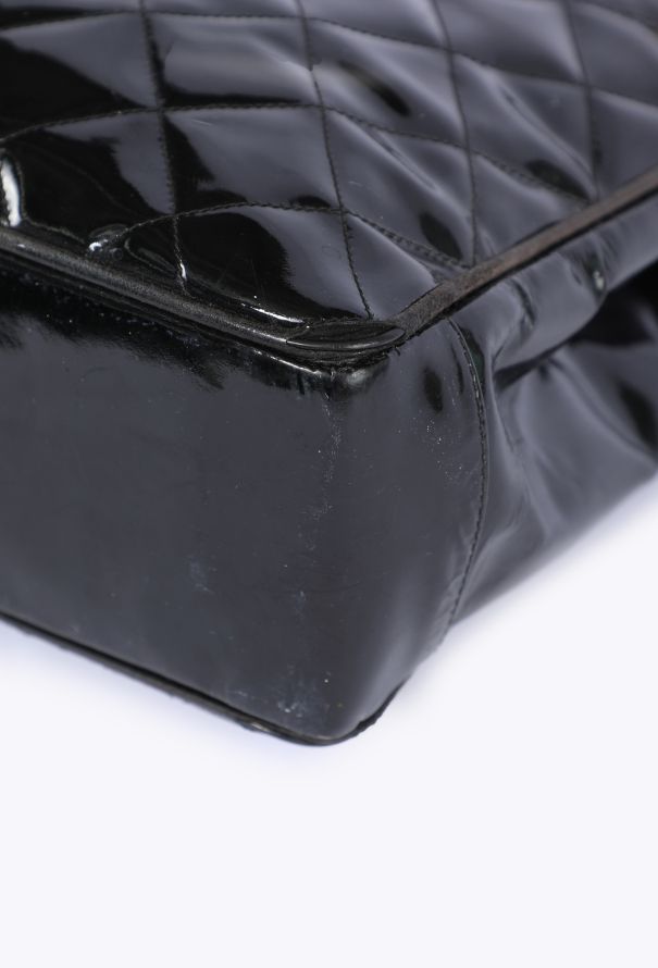 Chanel Patent Leather Quilted Tote, 1980s - 10