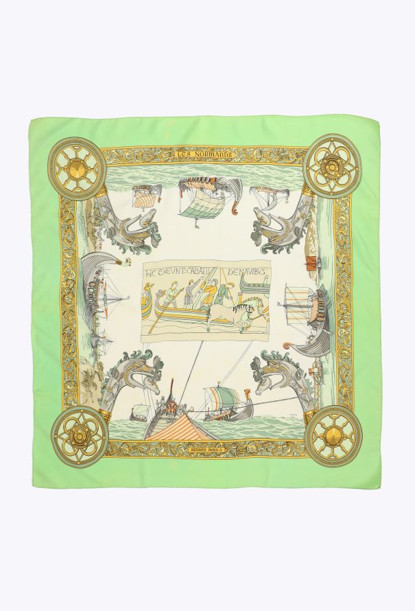 Hermès 'Les Normands' 90cm Silk Carré, 1971 - 1