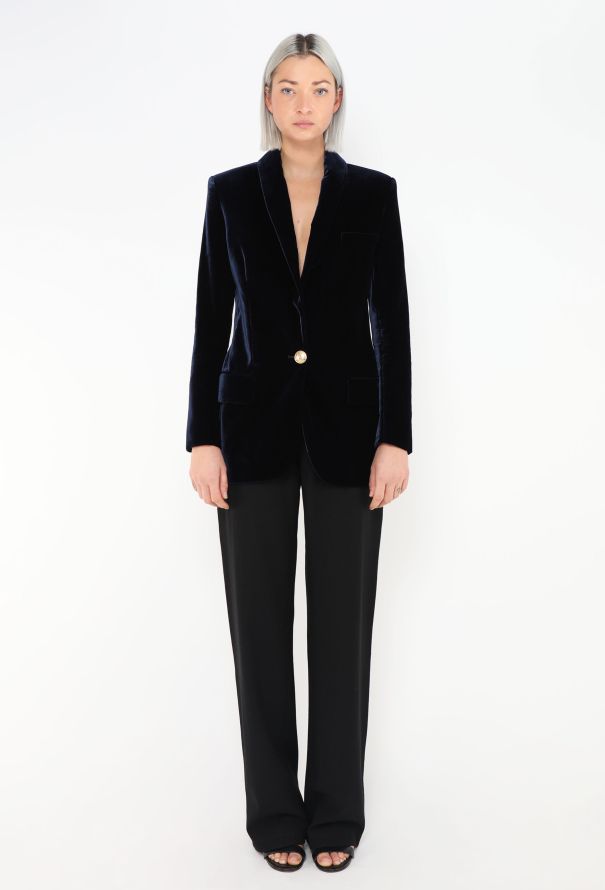 Balmain Midnight Velvet Tailored Blazer - 2