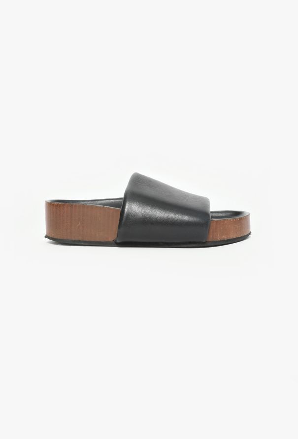 Céline 2014 Platform Wooden Slides - 1