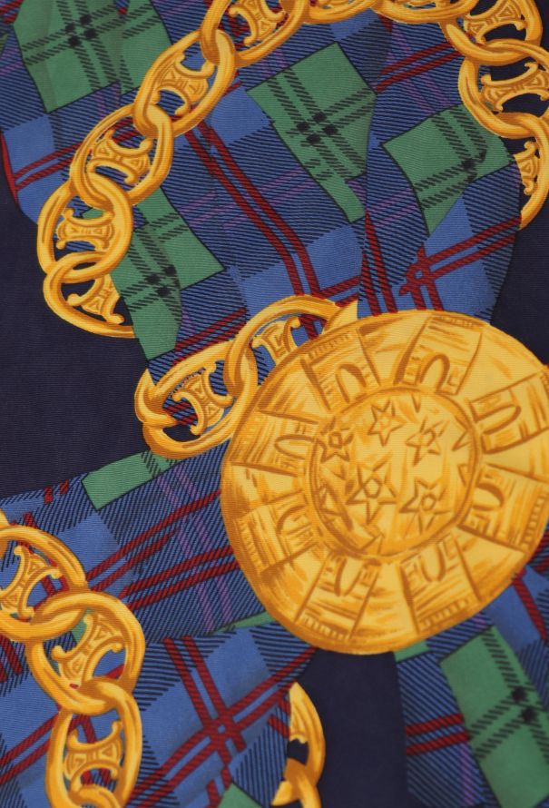 Céline Vintage Chainlink Print Silk Scarf - 4