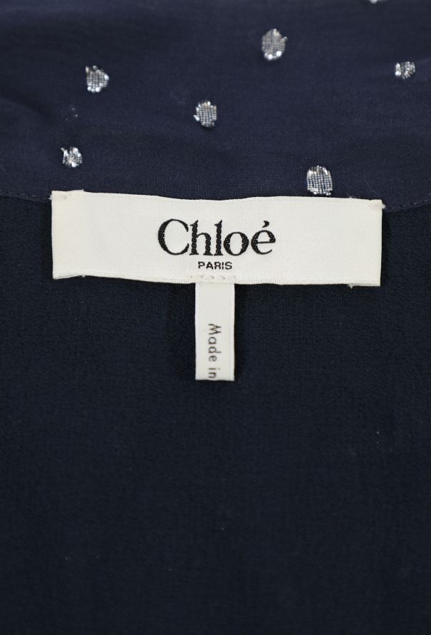 Chloé Spotted Silk Lavallière Blouse, 2025 - 5
