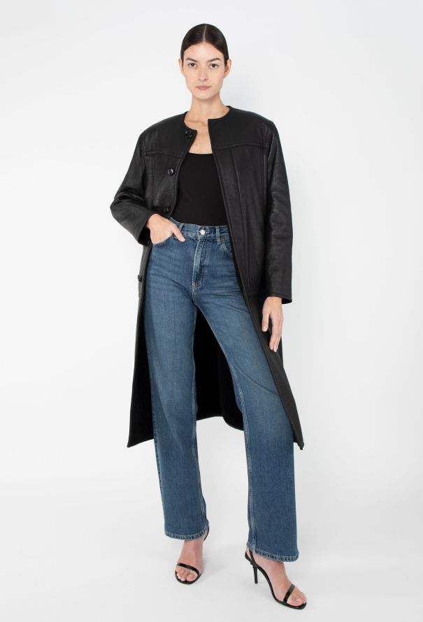 Céline 2021 Leather Shearling-Lined Coat - 4 Céline 2021 Leather Shearling-Lined Coat - 4