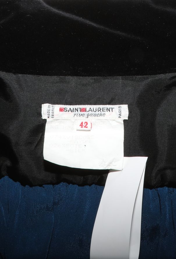 Saint Laurent RARE F/W 1986 Devoré Lavallière Blouse - 9