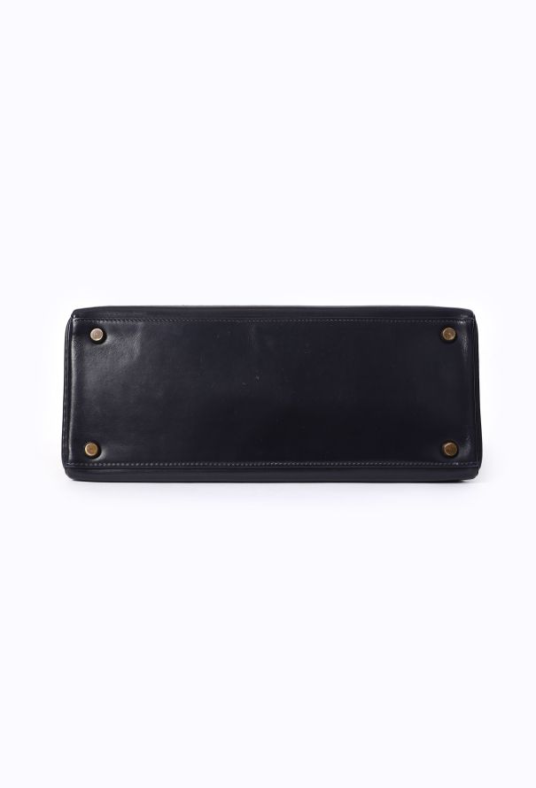 Hermès Vintage Navy Box Kelly Retourné 28, 1969 - 7