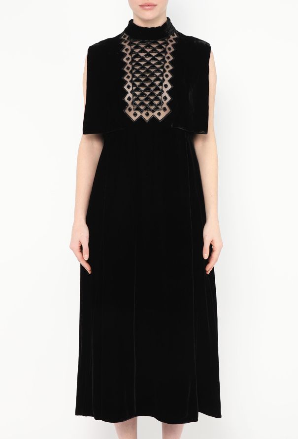 Valentino F/W 2015 Velvet Capelet Dress - 3 Valentino F/W 2015 Velvet Capelet Dress - 3