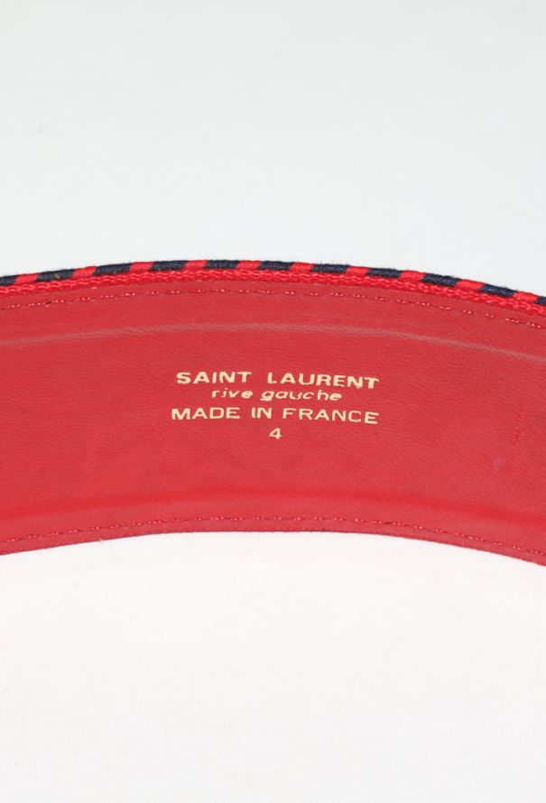 Saint Laurent Braided Trim  Canvas Belt, 1977 - 6