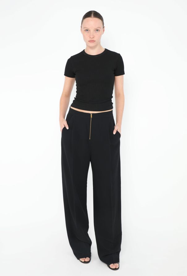 Céline S/S 2011 Crêpe Zipper Trousers - 1