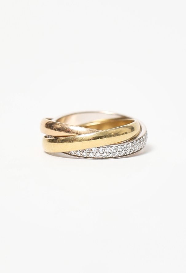 Cartier 18k Gold & Diamond Trinity Ring - 3