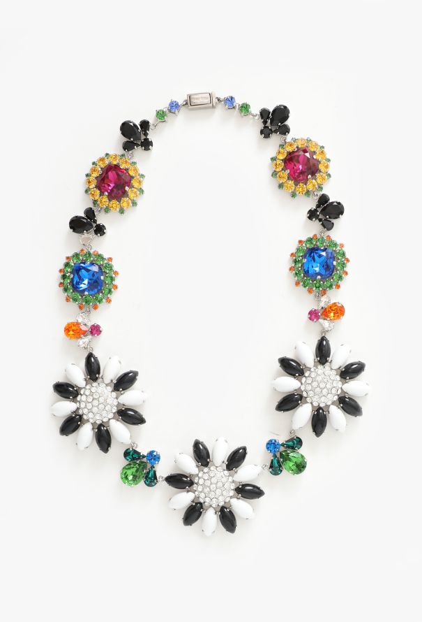 Miu Miu F/W 2015 Embellished Floral Necklace - 1