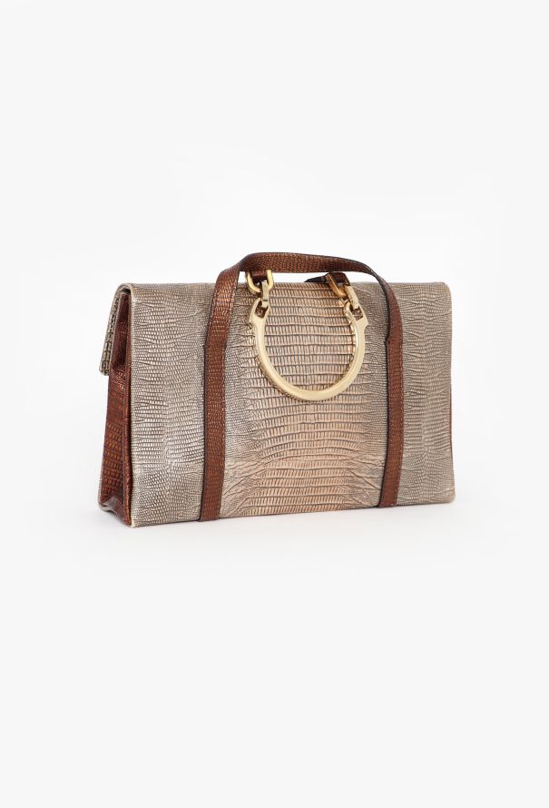 Escada Lizard Embossed Clutch - 2 Escada Lizard Embossed Clutch - 2