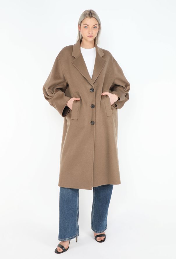 Prada F/W 2021 Cashmere Puff-Sleeve Coat - 5