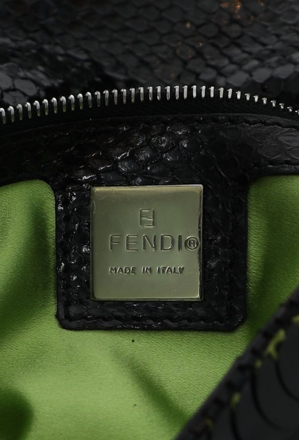 Fendi Vintage Sequin & Python Baguette Bag - 11