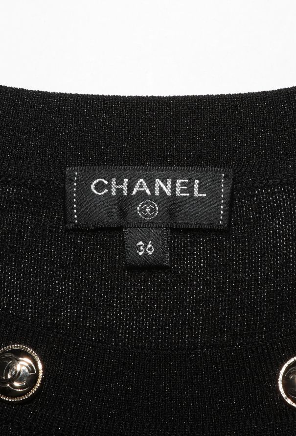 Chanel 2020 ‘CC’ Button-Up Knit Dress - 7