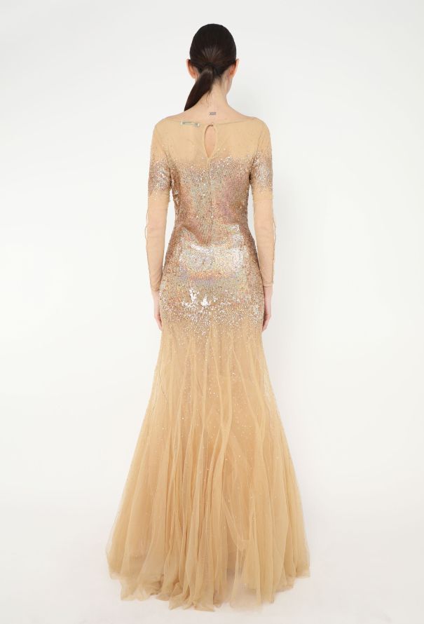 '90s Gradient Sequin Tulle Gown - 4