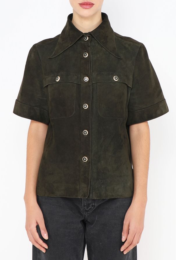Chanel S/S 2015 Suede 'Votez Coco' Overshirt - 1