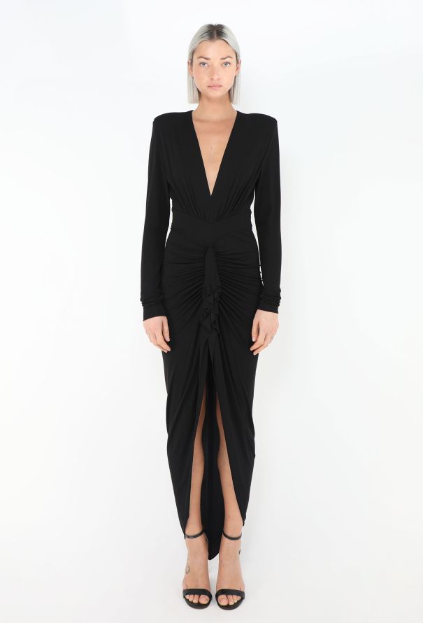 Alexandre Vauthier Plunging Ruched Gown - 1