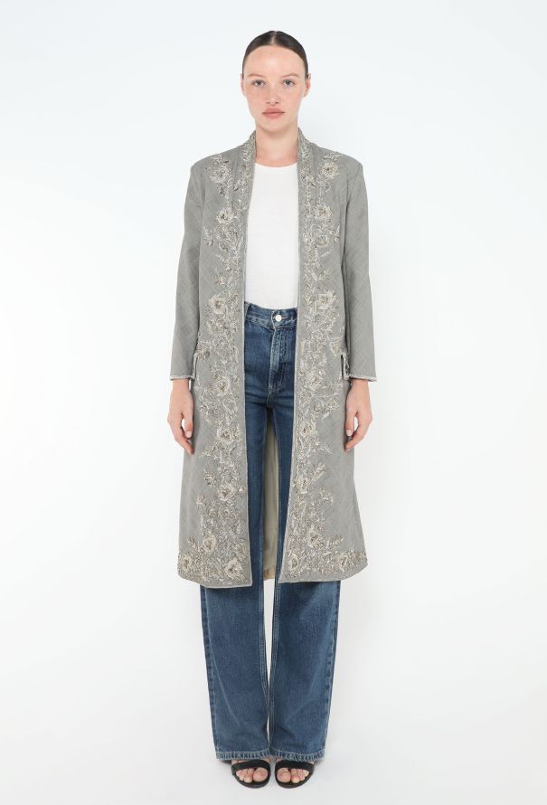 Alexander McQueen RARE 2003 Embroidered Prince of Wales Coat - 2