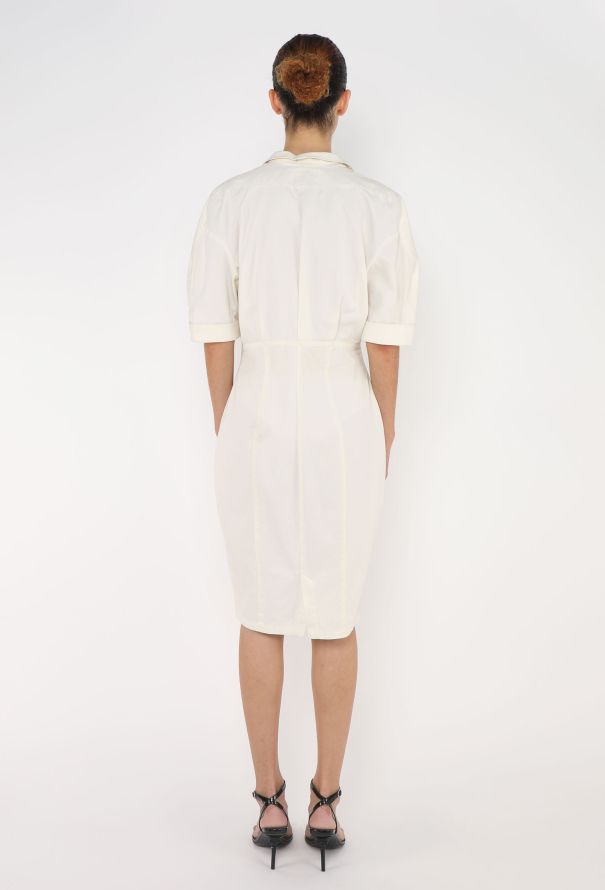 Thierry Mugler Vintage Hourglass Cotton Dress - 6