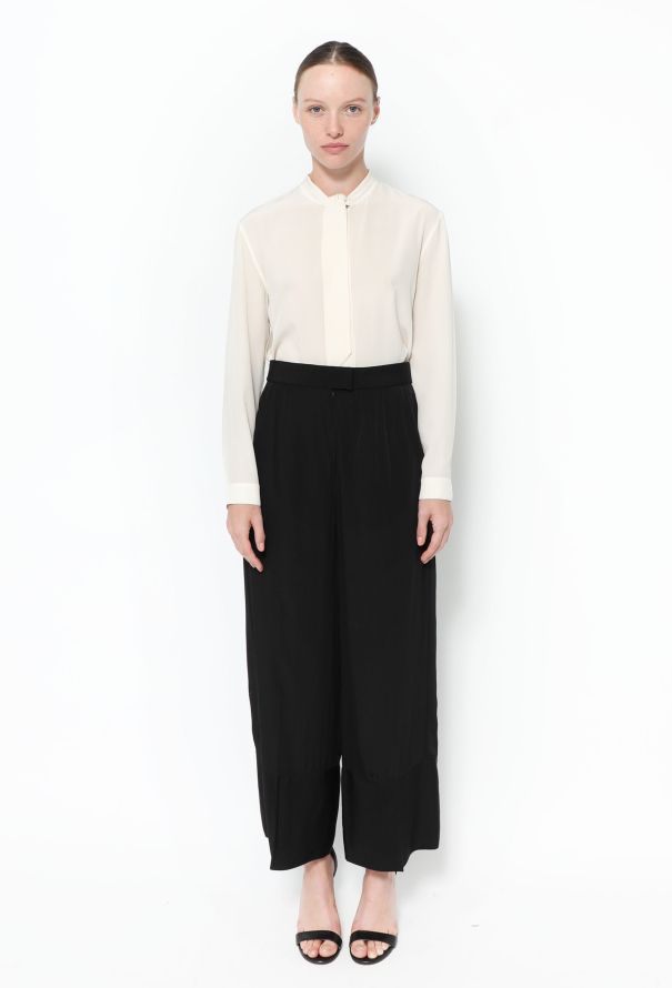 Céline Cropped Silk Crêpe Trousers - 1