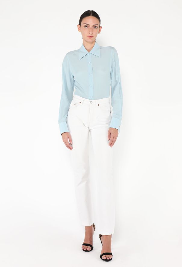 Saint Laurent 2021 Silk Button Down Blouse - 4