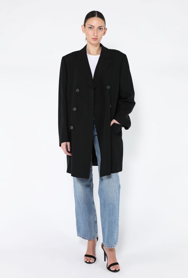 Gucci '90s Tailored Wool Peacoat - 4