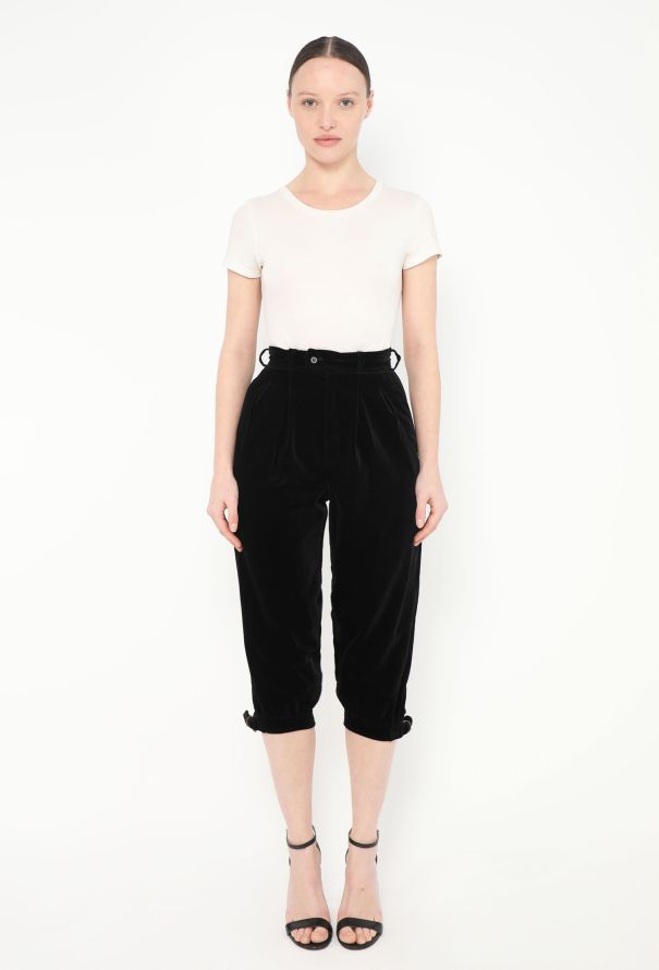 Saint Laurent '70s Cropped Velvet Culottes - 1