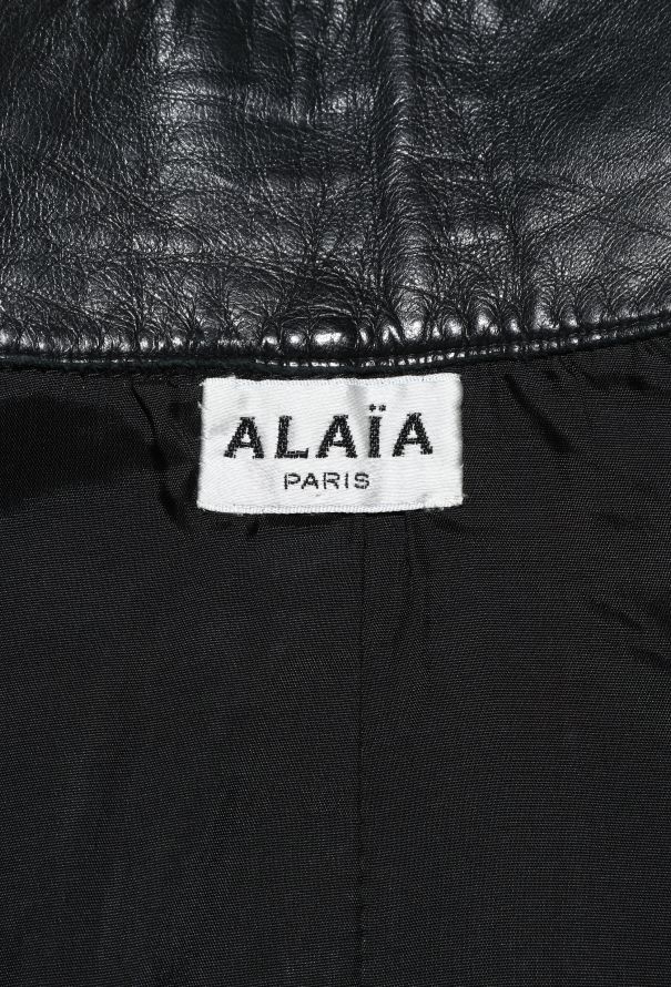 Alaïa F/W 1985 Stitched Leather Skirt - 6 Alaïa F/W 1985 Stitched Leather Skirt - 6