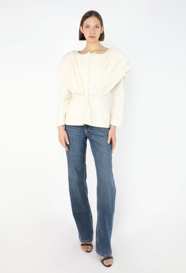 Thierry Mugler Pleated Linen Wasp Ensemble, S/S 1988 - 5
