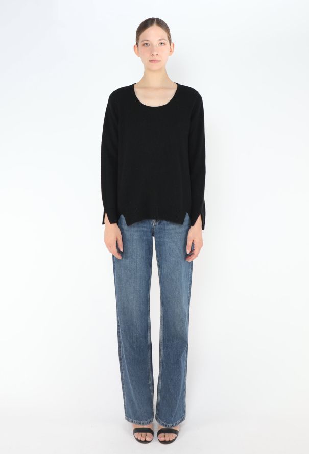 The Row Scoop-Neck Slit Sweater - 3