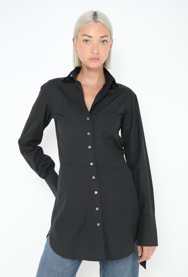 Alaïa Couture 2003 Fluted Peplum Shirt - 6