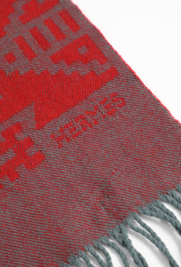 Hermès '70s Fringed Wool Scarf - 3