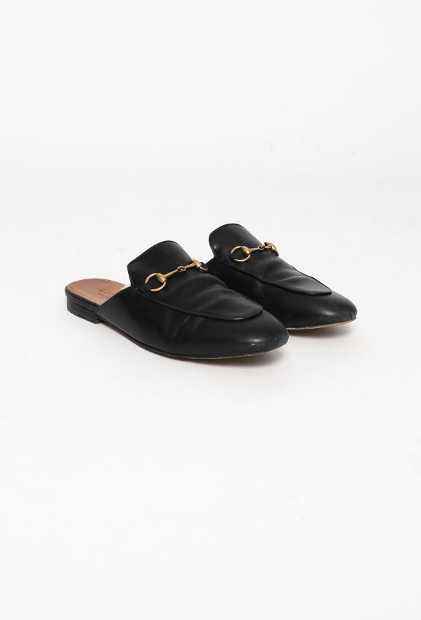 Gucci Leather Princetown Mules - 2