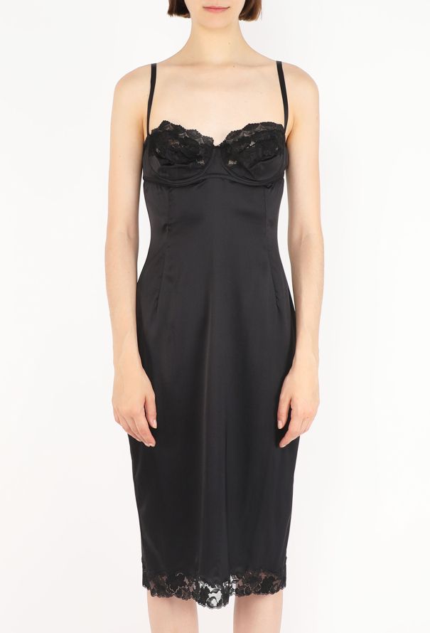 Dolce & Gabbana Lace Trim Slip Dress, 1990s - 3