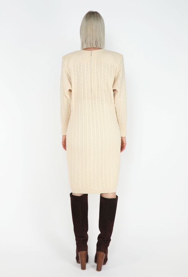 Saint Laurent Vintage Cable-Knit Sweater Dress - 4