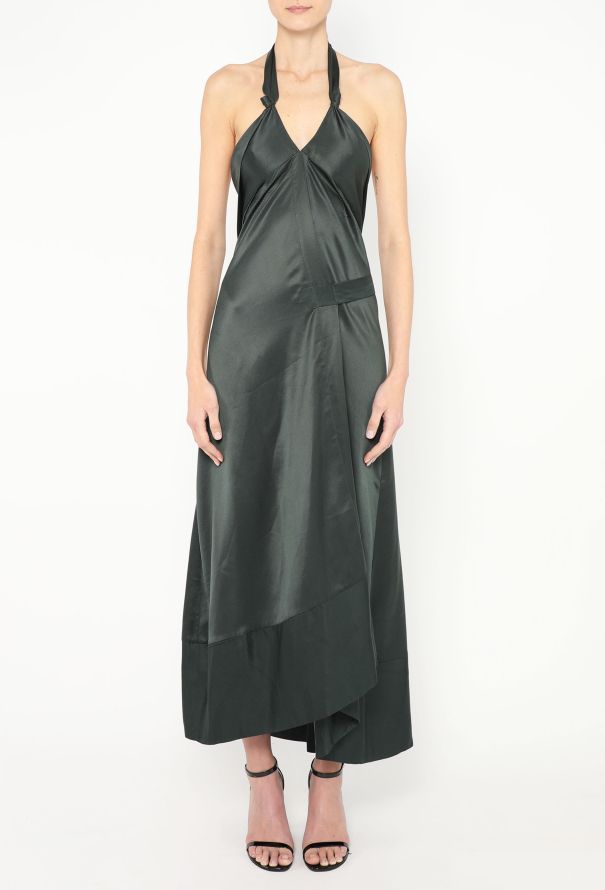 Dries Van Noten Asymmetrical Silk Halter Gown - 4 Dries Van Noten Asymmetrical Silk Halter Gown - 4
