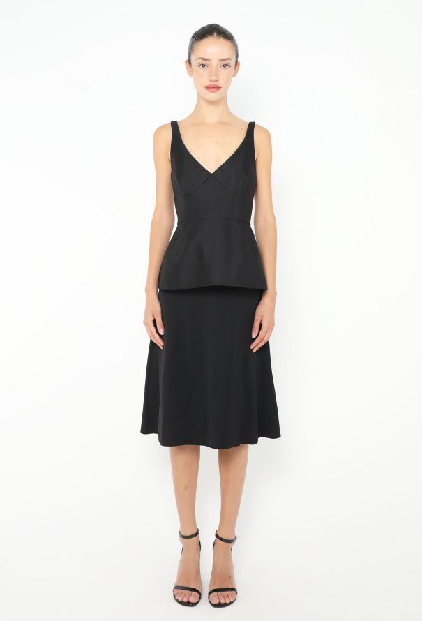 Céline 2013 Charmeuse Peplum Dress - 1