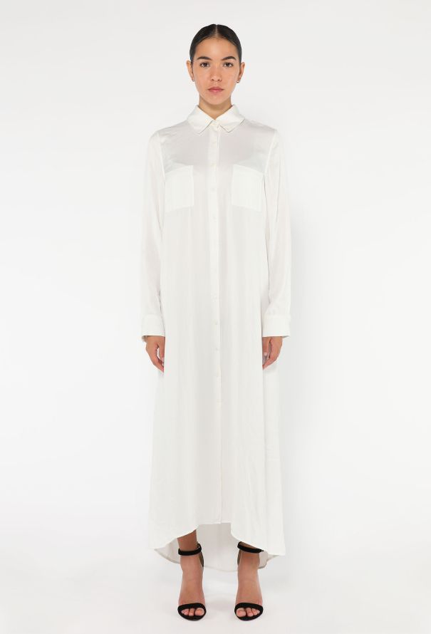 The Row Classic Crêpe Button Down Dress - 1