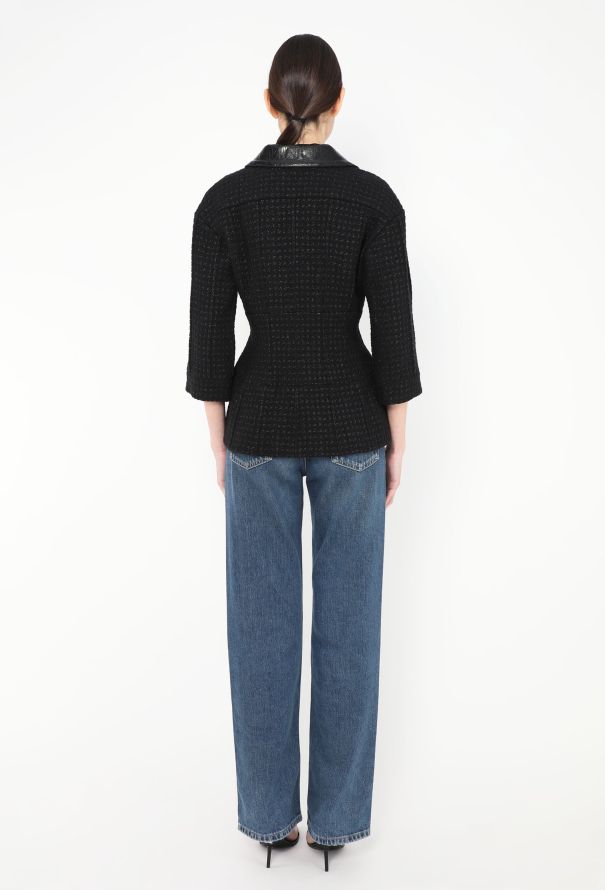 Chanel F/W 2014 Tweed Leather Trim Jacket - 7