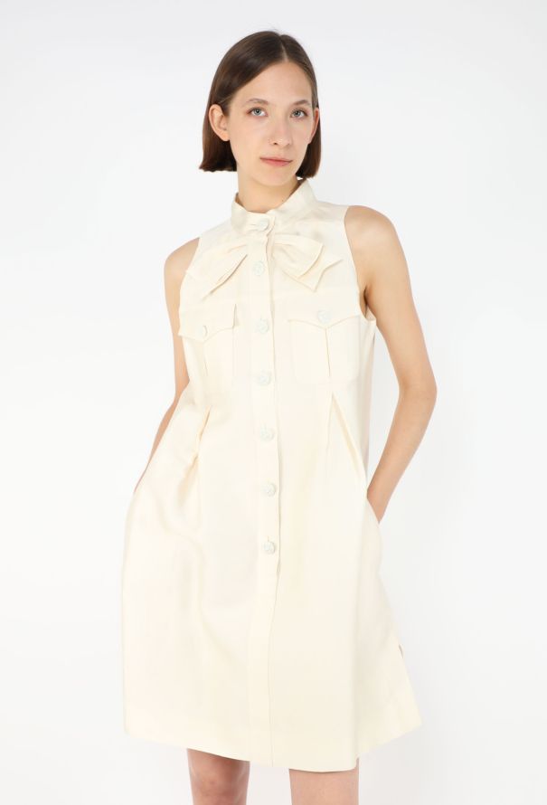 Chanel Piqué 'CC' Silk Dress - 5