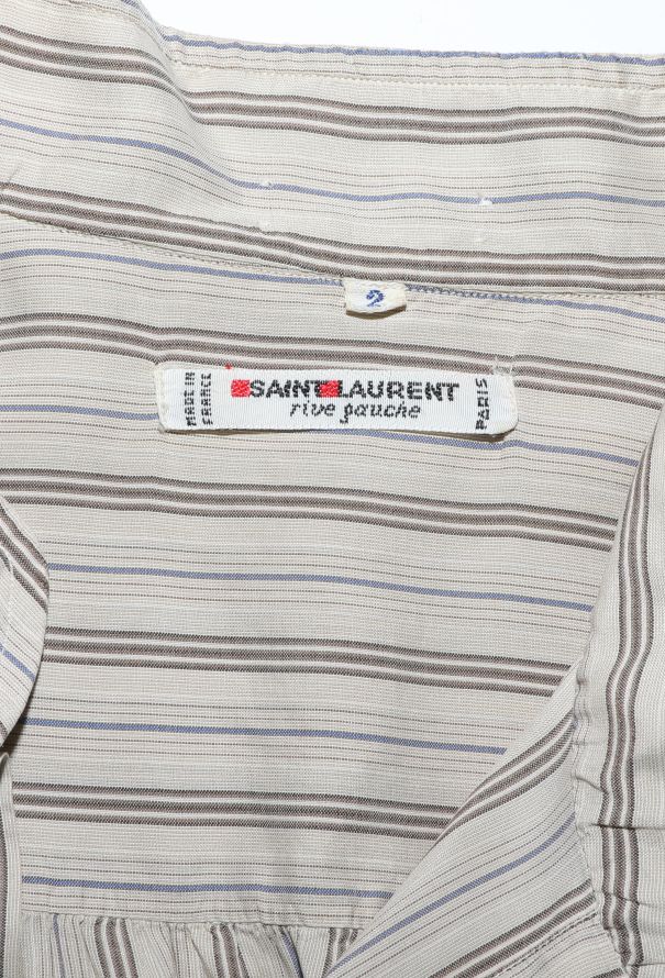 Saint Laurent Vintage Striped Silk Tunic - 5 Saint Laurent Vintage Striped Silk Tunic - 5