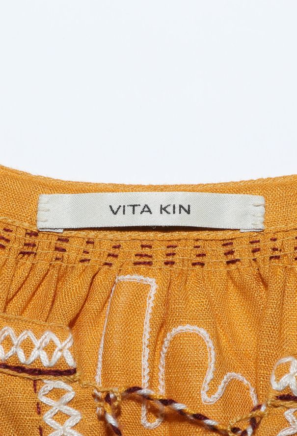 Vita Kin Floral Embroidered Linen Kaftan - 5 Vita Kin Floral Embroidered Linen Kaftan - 5
