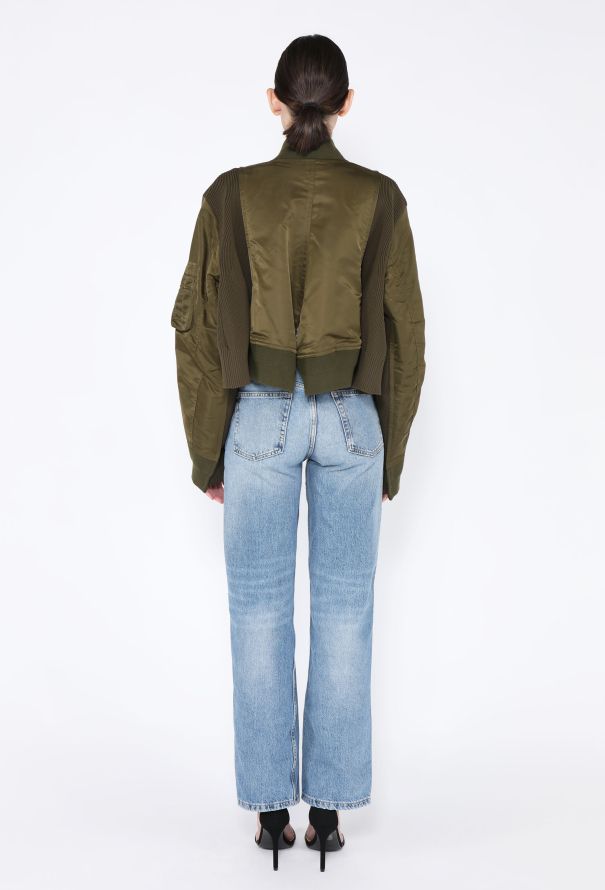 Sacai 2024 Knit Paneled Bomber Jacket - 6
