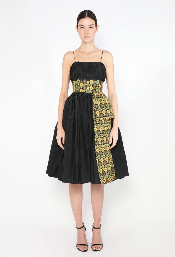 Mitzi Morgan '50s Floral Flared Taffeta Dress - 3 Mitzi Morgan '50s Floral Flared Taffeta Dress - 3