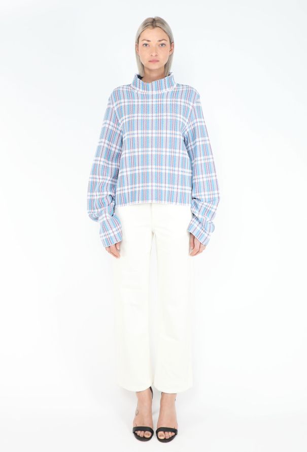 Céline F/W 2013 Tartan Turtleneck Top - 5