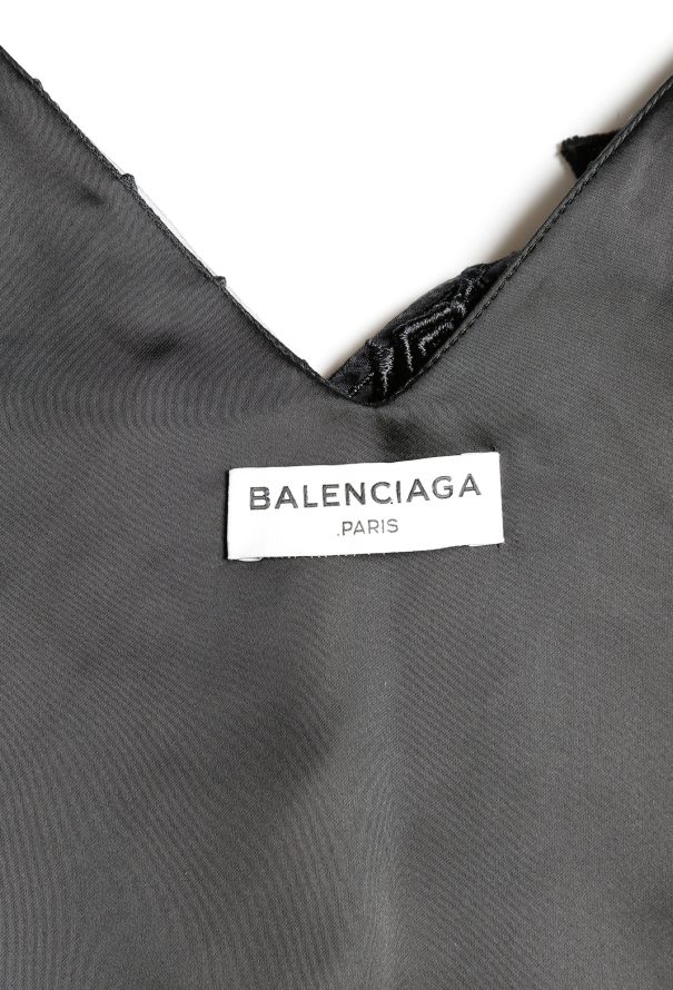 Balenciaga Diamond Organza Slip Dress - 4
