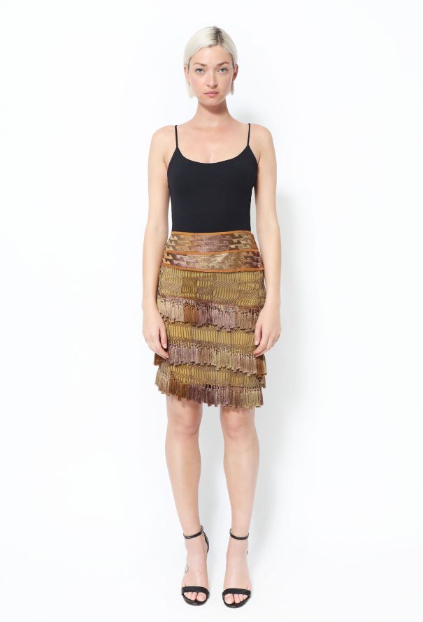 Jaeger gold sequin skirt 2025